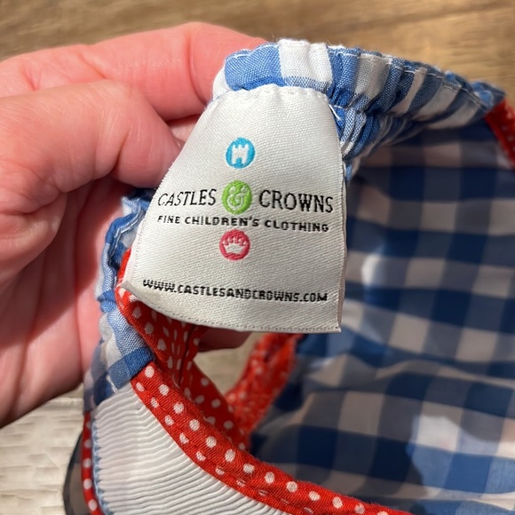 Castles & Crowns Smocked Ruffle Fish Summer Top - Picture 4 of 5